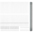 vidaXL Kerítés oszlopokkal Ezüst 1.6 x 50 m Acél