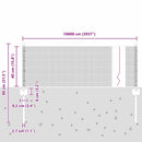 vidaXL Kültéri hegesztett drótkerítés oszlopokkal 100 x 0,4 m Ezüst