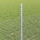 vidaXL Kerítés oszlopokkal Ezüst 0.5 x 100 m Acél