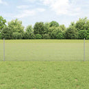 vidaXL Hegesztett drótkerítés oszlopokkal 100 x 0,5 m Horganyzott Acél