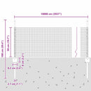vidaXL Kerítés oszlopokkal Ezüst 0.5 x 100 m Acél