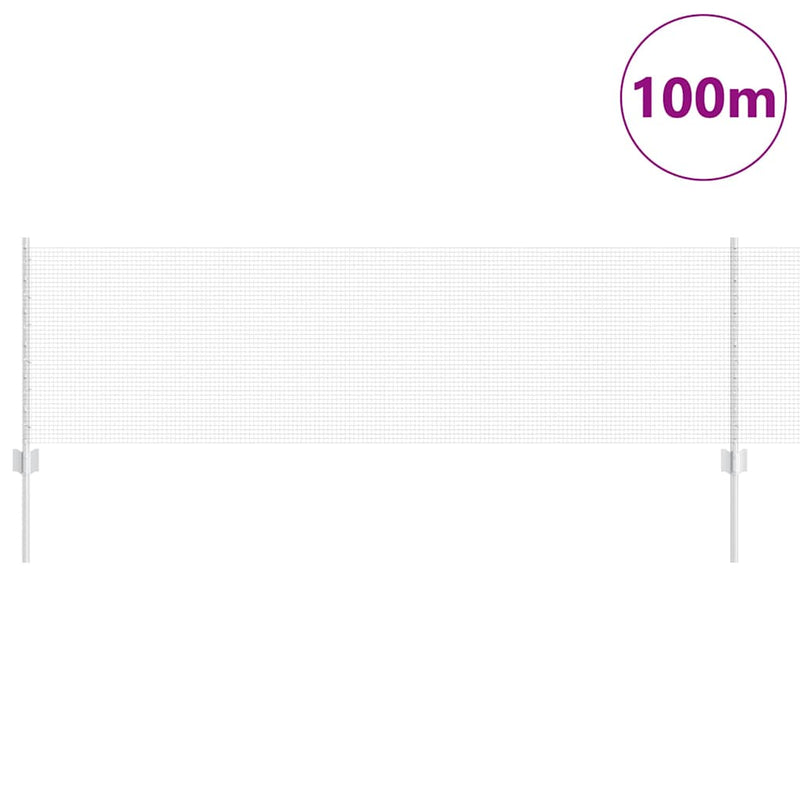 vidaXL Kerítés oszlopokkal Ezüst 0.6 x 100 m Acél