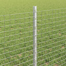 vidaXL Hegesztett drótkerítés oszlopokkal 100 x 0,6 m Horganyzott Acél