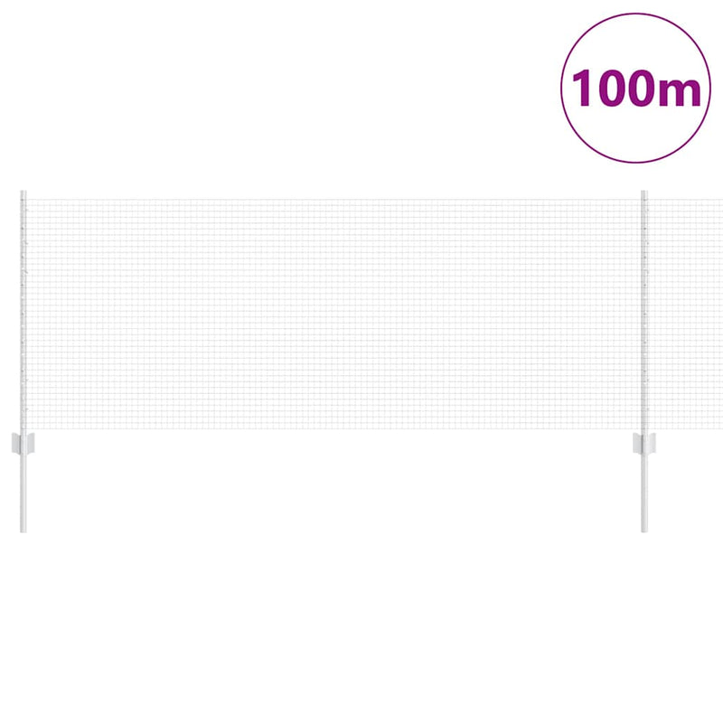 vidaXL Kerítés oszlopokkal Ezüst 0.8 x 100 m Acél