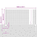 vidaXL Kerítés oszlopokkal Ezüst 0.8 x 100 m Acél