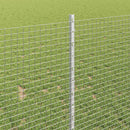 vidaXL Kerítés oszlopokkal Ezüst 1 x 100 m Acél