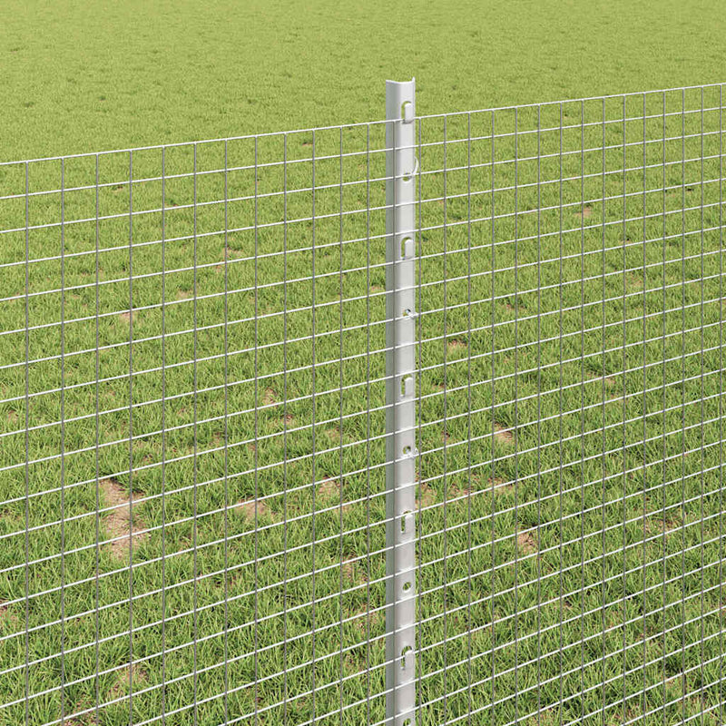 vidaXL Kerítés oszlopokkal Ezüst 1 x 100 m Acél