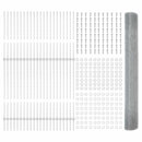 vidaXL Kerítés oszlopokkal Ezüst 1 x 100 m Acél