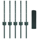 vidaXL Kerítés oszlopokkal Zöld 0,4 x 10 m Acél