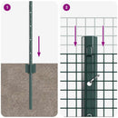 vidaXL Kerítés oszlopokkal Zöld 0,4 x 10 m Acél