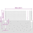 vidaXL Kerítés oszlopokkal Zöld 0,4 x 10 m Acél