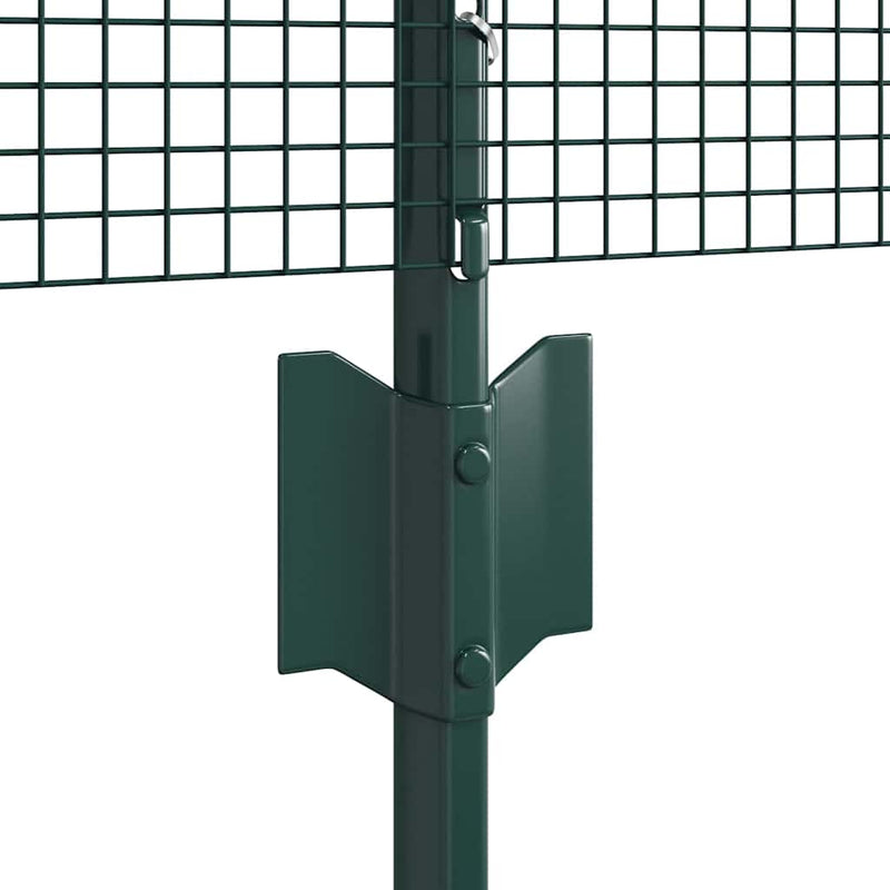 vidaXL Kerítés oszlopokkal Zöld 0.8 x 10 m Acél