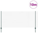 vidaXL Kerítés oszlopokkal Zöld 1.2 x 10 m Acél