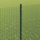 vidaXL Hegesztett drótkerítés oszlopokkal 10 x 1,4 m Zöld Háló