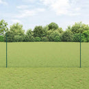vidaXL Hegesztett drótkerítés oszlopokkal 10 x 1,4 m Zöld Háló