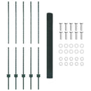 vidaXL Kerítés oszlopokkal Zöld 1.4 x 10 m Acél