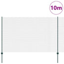 vidaXL Kerítés oszlopokkal Zöld 1.5 x 10 cm Acél