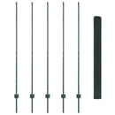 vidaXL Kerítés oszlopokkal Zöld 1.5 x 10 m Acél