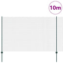 vidaXL Kerítés oszlopokkal Zöld 1.6 x 10 m Acél