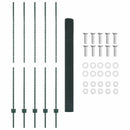 vidaXL Kerítés oszlopokkal Zöld 1.6 x 10 m Acél