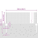 vidaXL Kerítés oszlopokkal Zöld 0,4 x 25 m Acél
