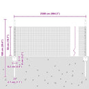 vidaXL Kerítés oszlopokkal Zöld 0.5 x 25 m Acél