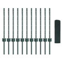 vidaXL Kerítés oszlopokkal Zöld 0,6 x 25 m Acél