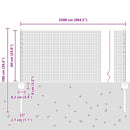 vidaXL Kerítés oszlopokkal Zöld 0,6 x 25 m Acél
