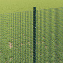 vidaXL Kerítés oszlopokkal Zöld 1 x 25 m Acél