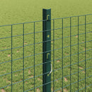 vidaXL Hegesztett drótkerítés oszlopokkal 25 x 1,2 m Zöld Háló