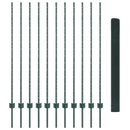 vidaXL Kerítés oszlopokkal Zöld 1.4 x 25 m Acél