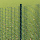 vidaXL Kültéri hegesztett drótkerítés oszlopokkal 25 x 1,4 m Zöld Háló