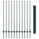 vidaXL Hegesztett drótkerítés oszlopokkal 25 x 1,4 m Zöld Háló