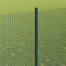 vidaXL Hegesztett drótkerítés oszlopokkal 25 x 1,6 m Zöld Háló