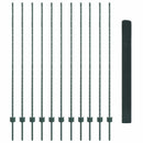 vidaXL Kerítés oszlopokkal Zöld 1.6 x 25 m Acél