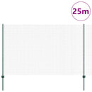 vidaXL Kerítés oszlopokkal Zöld 1.6 x 25 m Acél