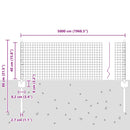 vidaXL Kerítés oszlopokkal Zöld 0.4 x 50 m Acél