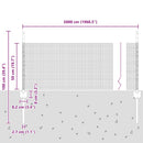 vidaXL Hegesztett drótkerítés poszttal 50 x 0,5 m (Sz x M)