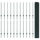vidaXL Hegesztett drótkerítés oszlopokkal 50 x 1 m PVC-bevonatos acél