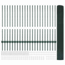 vidaXL Kerítés oszlopokkal Zöld 1 x 50 m Acél