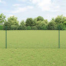 vidaXL Kültéri hegesztett drótkerítés oszlopokkal 50 x 1 m Zöld Háló