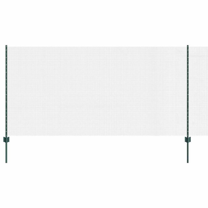 vidaXL Kerítés oszlopokkal Zöld 1.2 x 50 m Acél