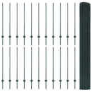 vidaXL Kerítés oszlopokkal Zöld 1.2 x 50 m Acél