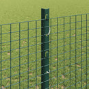 vidaXL Kerítés oszlopokkal Zöld 1.2 x 50 m Acél