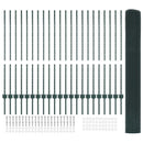 vidaXL Kerítés oszlopokkal Zöld 1.2 x 50 m Acél