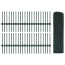 vidaXL Kerítés oszlopokkal Zöld 0.4 x 100 m Acél