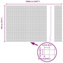 vidaXL Kerítés oszlopokkal Zöld 1 x 100 m Acél
