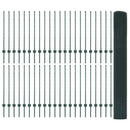 vidaXL Kerítés oszlopokkal Zöld 1 x 100 m Acél