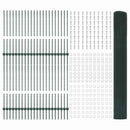 vidaXL Kerítés oszlopokkal Zöld 1 x 100 m Acél