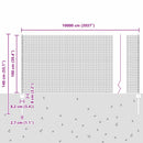 vidaXL Kerítés oszlopokkal Zöld 1 x 100 m Acél
